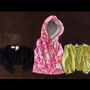 Two sweaters one hoodie for 18 month old